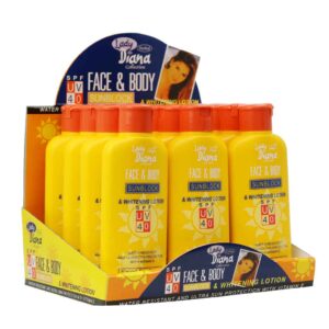 Lady Diana  Face & Body Whitening Sunblock Lotion SPF UV 40 200Ml - Image 1
